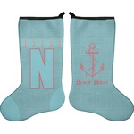 Chic Beach House Holiday Stocking - Double-Sided - Neoprene