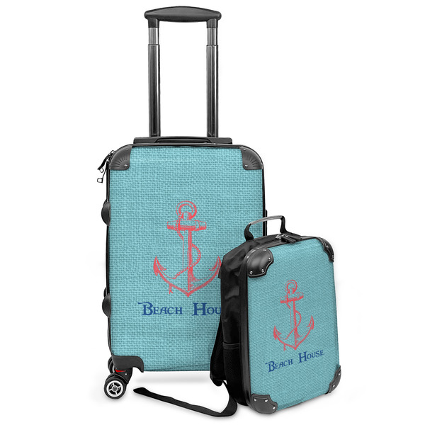 Custom Chic Beach House Kids 2-Piece Luggage Set - Suitcase & Backpack