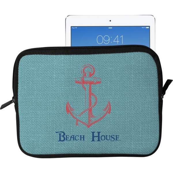 Custom Chic Beach House Tablet Case / Sleeve - Large