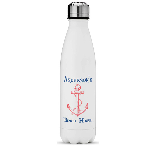 Custom Chic Beach House Water Bottle - 17 oz. - Stainless Steel - Full Color Printing