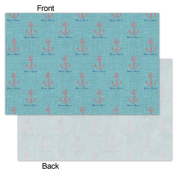 Chic Beach House Tissue Paper - Lightweight - Small - Front & Back