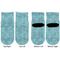 Chic Beach House Toddler Ankle Socks - Double Pair - Front and Back - Apvl