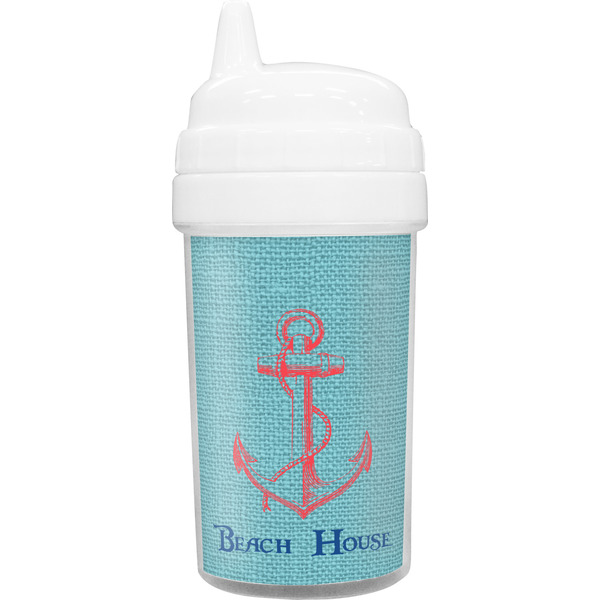 Custom Chic Beach House Toddler Sippy Cup