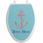 Chic Beach House Toilet Seat Decal - Elongated