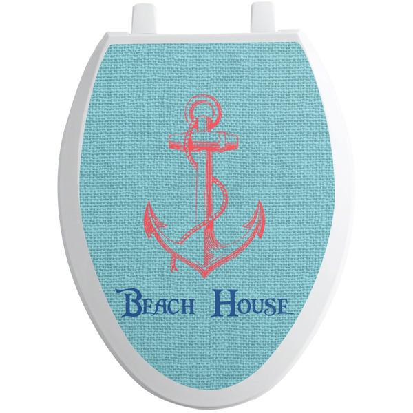 Chic Beach House Toilet Seat Decal (Personalized)