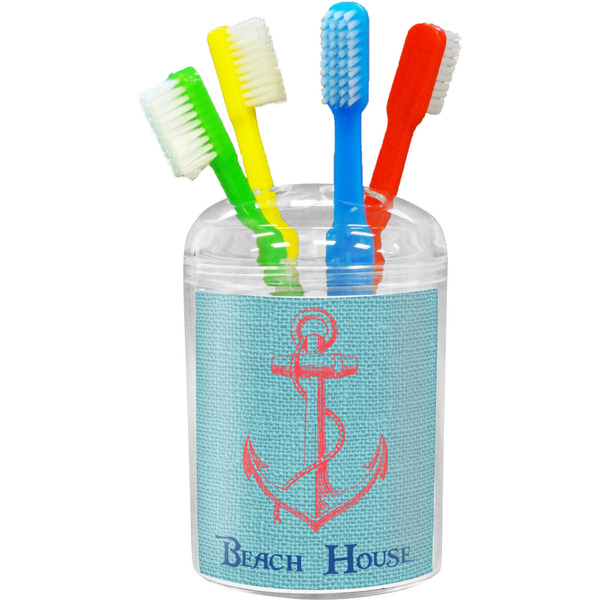 Custom Chic Beach House Toothbrush Holder