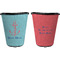 Chic Beach House Trash Can Black - Front and Back - Apvl