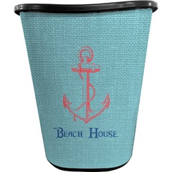 Chic Beach House Waste Basket - Single Sided (Black)