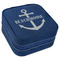 Chic Beach House Travel Jewelry Boxes - Leather - Navy Blue - Angled View