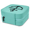 Chic Beach House Travel Jewelry Boxes - Leather - Teal - View from Rear