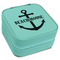 Chic Beach House Travel Jewelry Boxes - Leatherette - Teal - Angled View