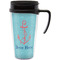 Chic Beach House Travel Mug with Black Handle - Front
