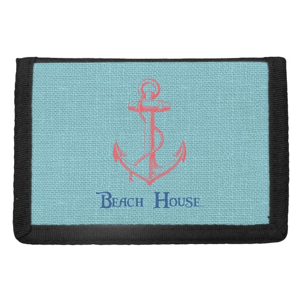 Custom Chic Beach House Trifold Wallet
