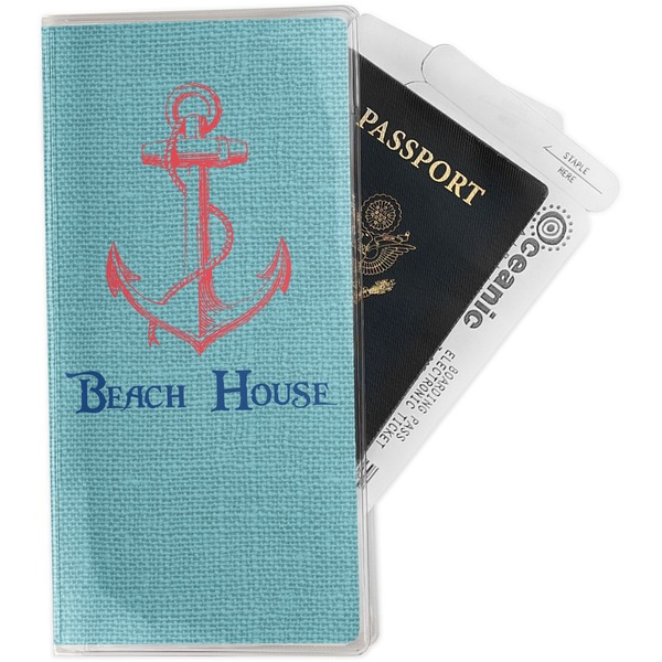 Custom Chic Beach House Travel Document Holder