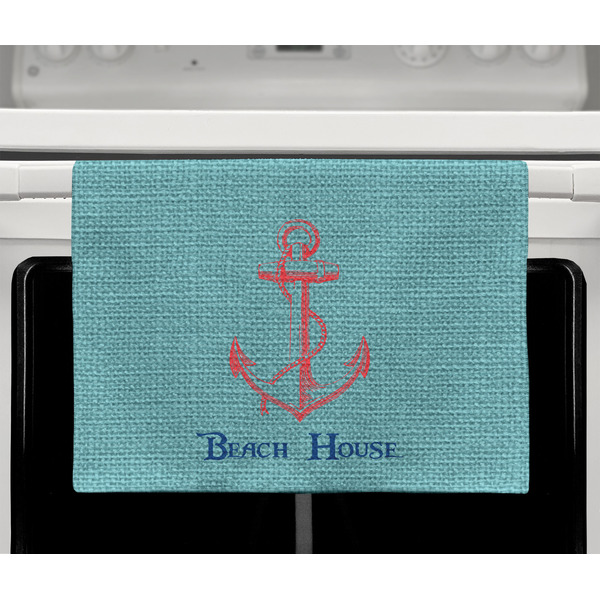 Chic Beach House Waffle Weave Towel - Full Color Print - Lifestyle2 Image