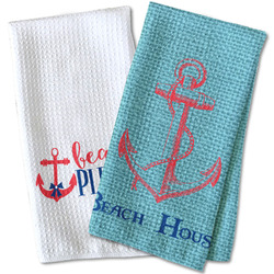 Chic Beach House Kitchen Towel - Waffle Weave