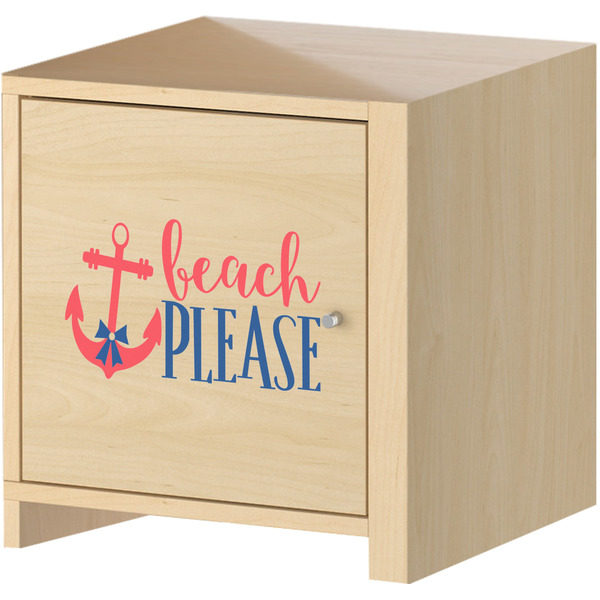 Chic Beach House Wall Graphic on Wooden Cabinet