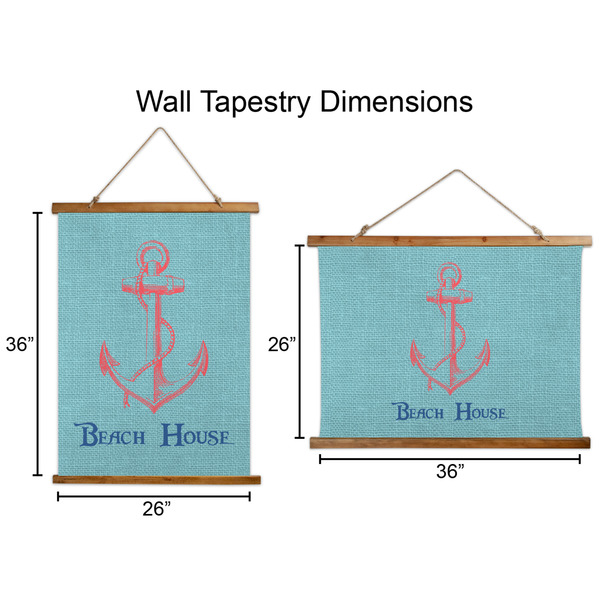 Chic Beach House Wall Hanging Tapestries - Parent/Sizing