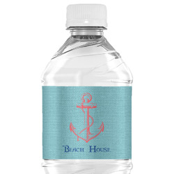 Chic Beach House Water Bottle Labels - Custom Sized