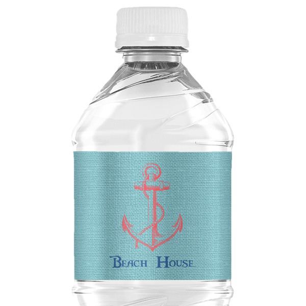 Custom Chic Beach House Water Bottle Labels - Custom Sized