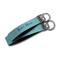 Chic Beach House Webbing Keychain FOBs - Size Comparison