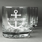 Chic Beach House Whiskey Glasses (Set of 4)