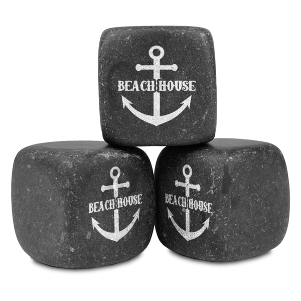 Custom Chic Beach House Whiskey Stone Set - Set of 3