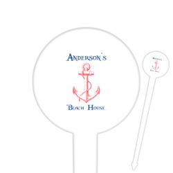 Chic Beach House Round Plastic Food Picks