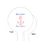 Chic Beach House White Plastic 6" Food Pick - Round - Single Sided - Front & Back