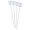 Chic Beach House White Plastic Stir Stick - Double Sided - Square - Front