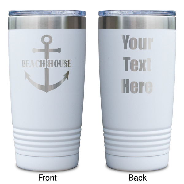 Chic Beach House White Polar Camel Tumbler - 20oz - Double Sided - Approval