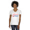 Chic Beach House White V-Neck T-Shirt on Model - Front