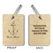Chic Beach House Wood Luggage Tags - Rectangle - Approval