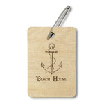 Chic Beach House Wood Luggage Tag - Rectangle