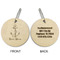 Chic Beach House Wood Luggage Tags - Round - Approval