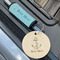 Chic Beach House Wood Luggage Tags - Round - Lifestyle