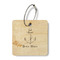 Chic Beach House Wood Luggage Tag - Square
