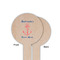 Chic Beach House Wooden 6" Food Pick - Round - Single Sided - Front & Back