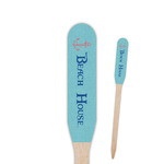 Chic Beach House Paddle Wooden Food Picks - Double Sided