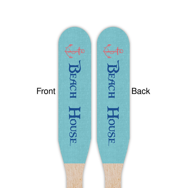 Chic Beach House Wooden Food Pick - Paddle - Double Sided - Front & Back