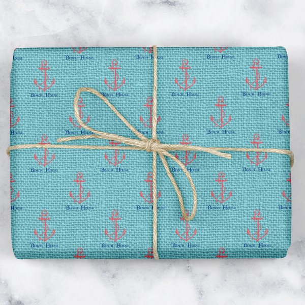 Custom Chic Beach House Wrapping Paper