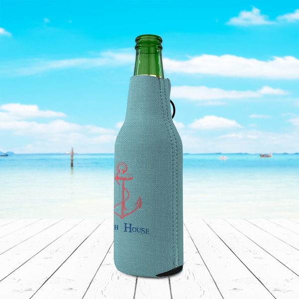 Chic Beach House Zipper Bottle Cooler - LIFESTYLE