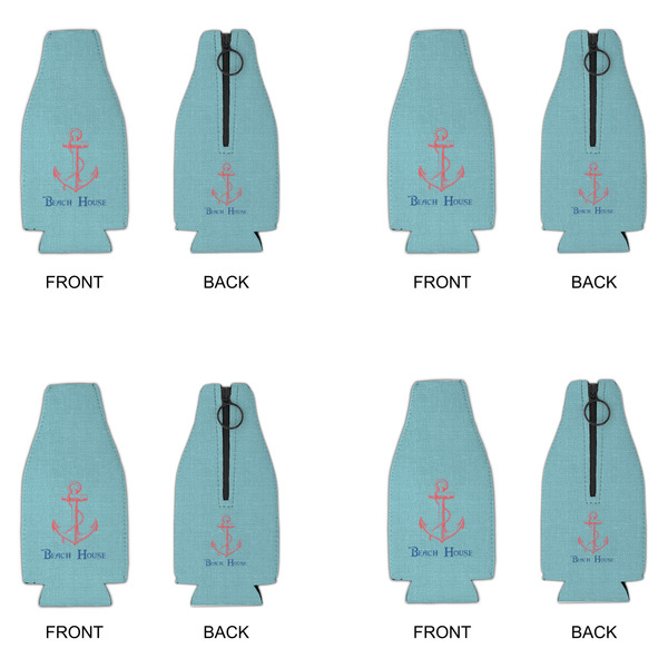 Chic Beach House Zipper Bottle Cooler - Set of 4 - APPROVAL