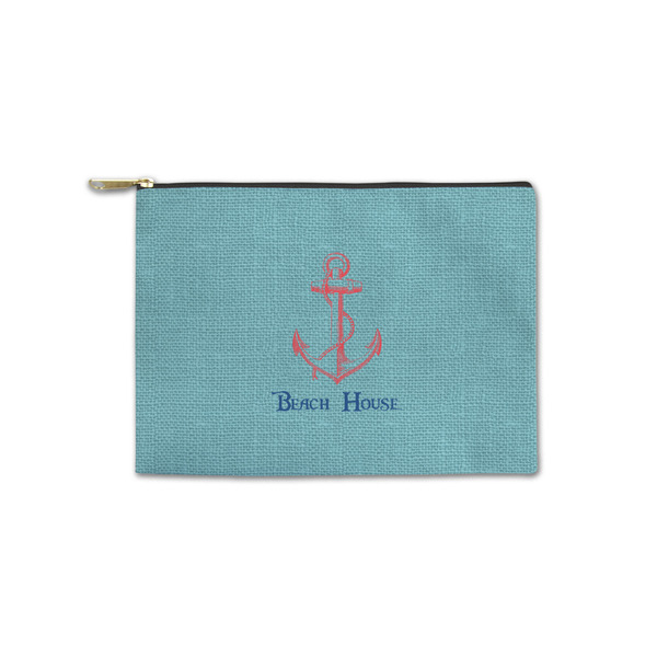Custom Chic Beach House Zipper Pouch - Small - 8.5"x6"