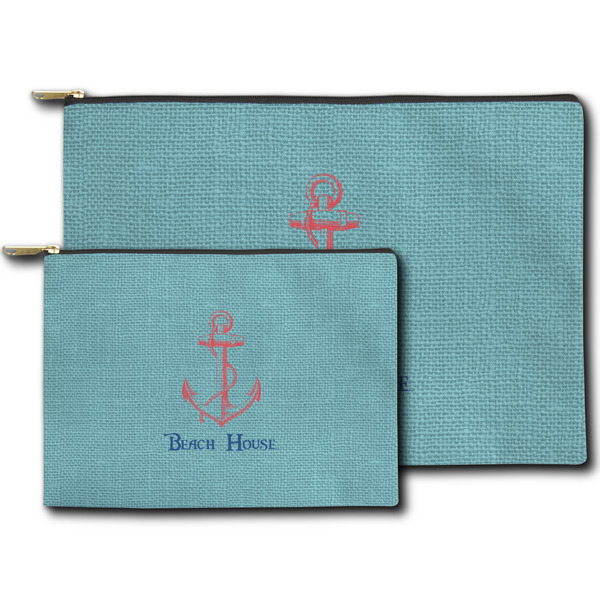 Chic Beach House Zippered Pouches - Size Comparison
