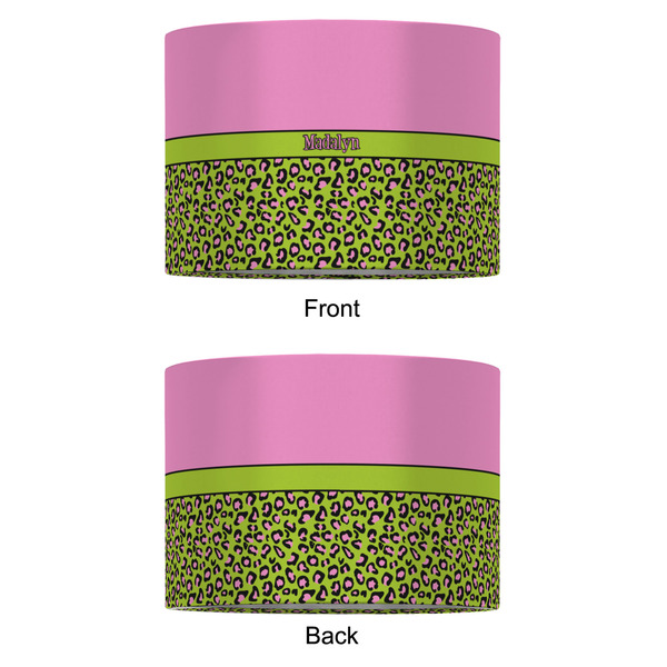 Pink & Lime Green Leopard 12" Drum Lampshade - APPROVAL (Fabric)