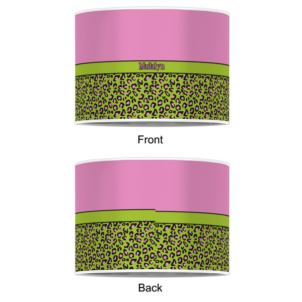 Pink & Lime Green Leopard 12" Drum Lampshade - APPROVAL (Poly Film)