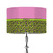 Pink & Lime Green Leopard 12" Drum Lampshade - ON STAND (Fabric)