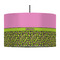 Pink & Lime Green Leopard 12" Drum Lampshade - PENDANT (Fabric)