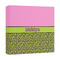 Pink & Lime Green Leopard 12x12 - Canvas Print - Angled View